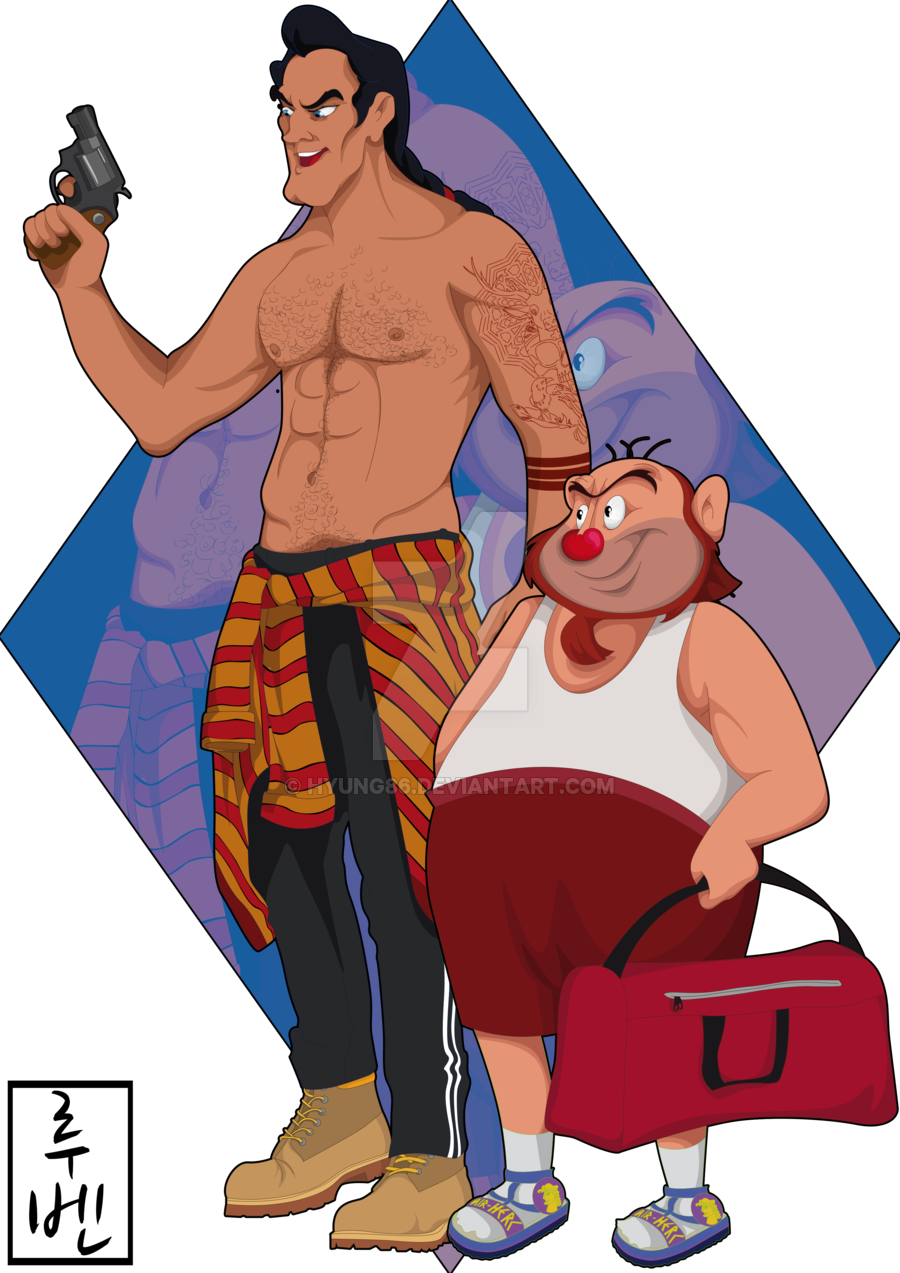 disney_university___gaston_and_phil_by_hyung86-d7xbgj7
